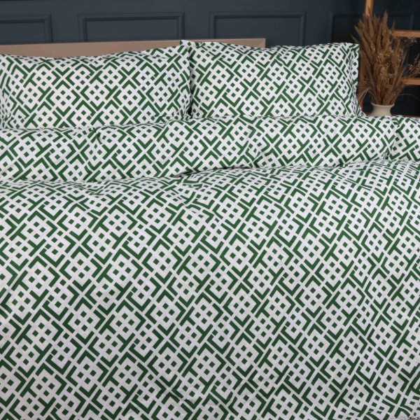 Фото - Комплект постельного белья MirSon Ranforce Elite 17-0951 Abstract Green 220х240 (2200013166504)